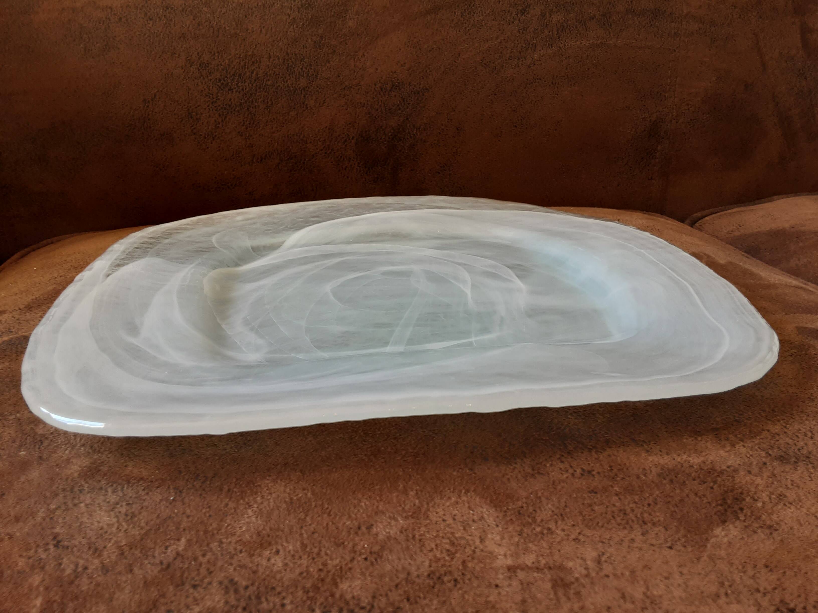 Jade green opaline dish