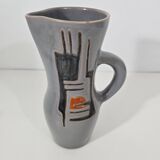 Ceramic pitcher with abstract patterns by Robert Auguste and Gyn Gausserand