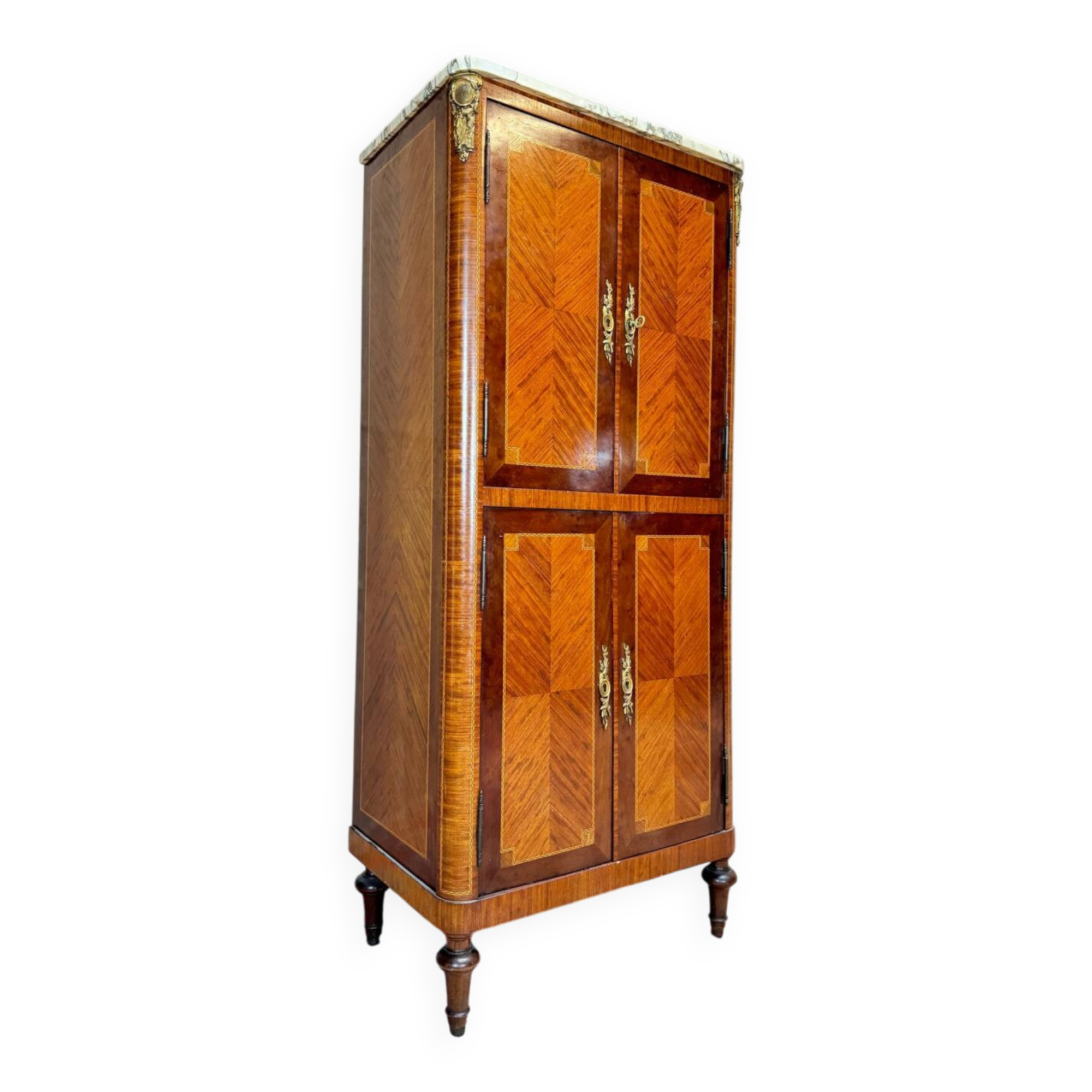 Louis XVI Style Marquetry Storage Cabinet, 19th Century