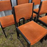 Set of 6 beautiful vintage brutalist chairs.