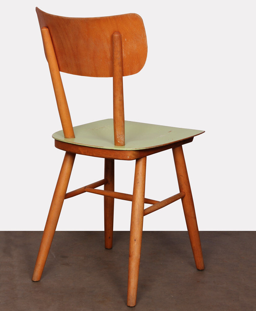 Pair of vintage wooden chairs for manufacturer Ton, 1960