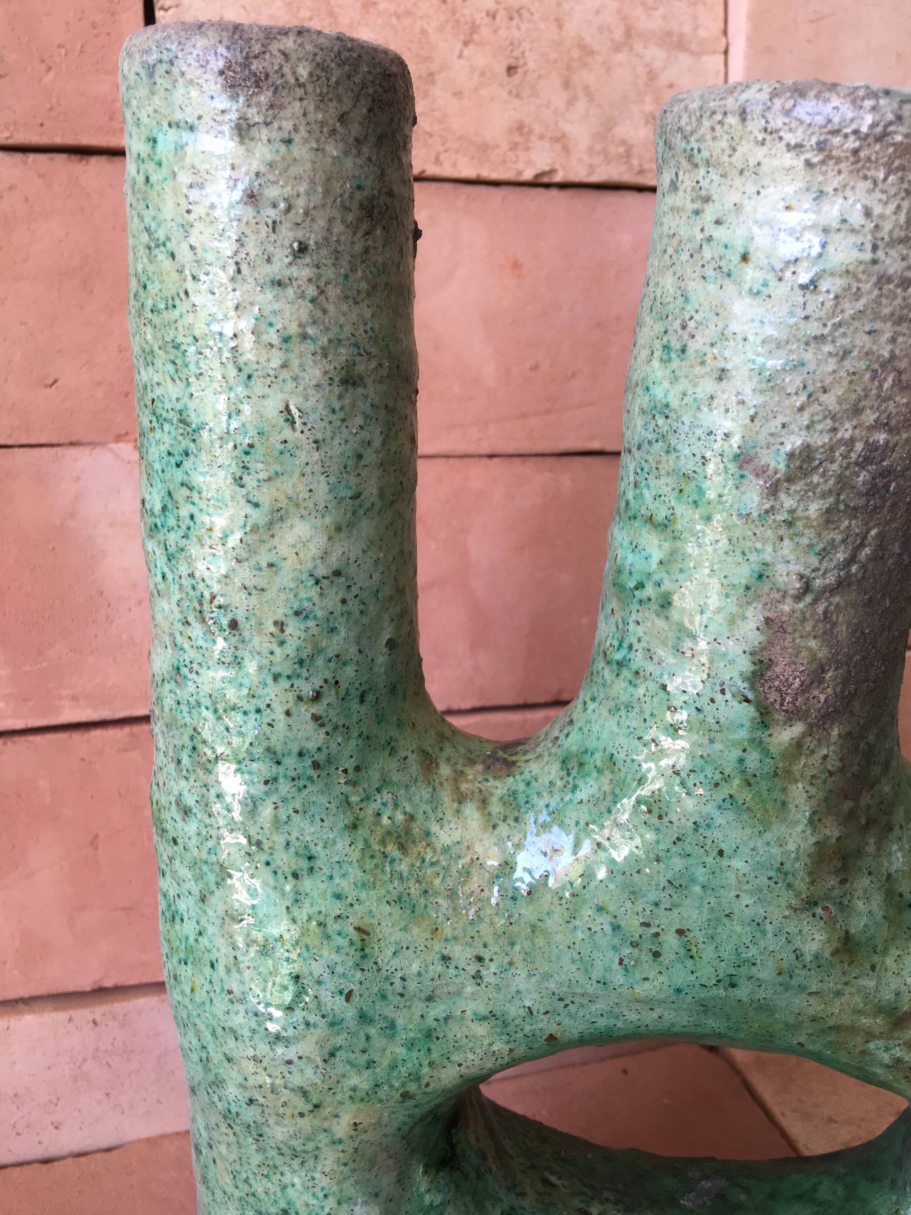 Tamegroute pottery candle holder