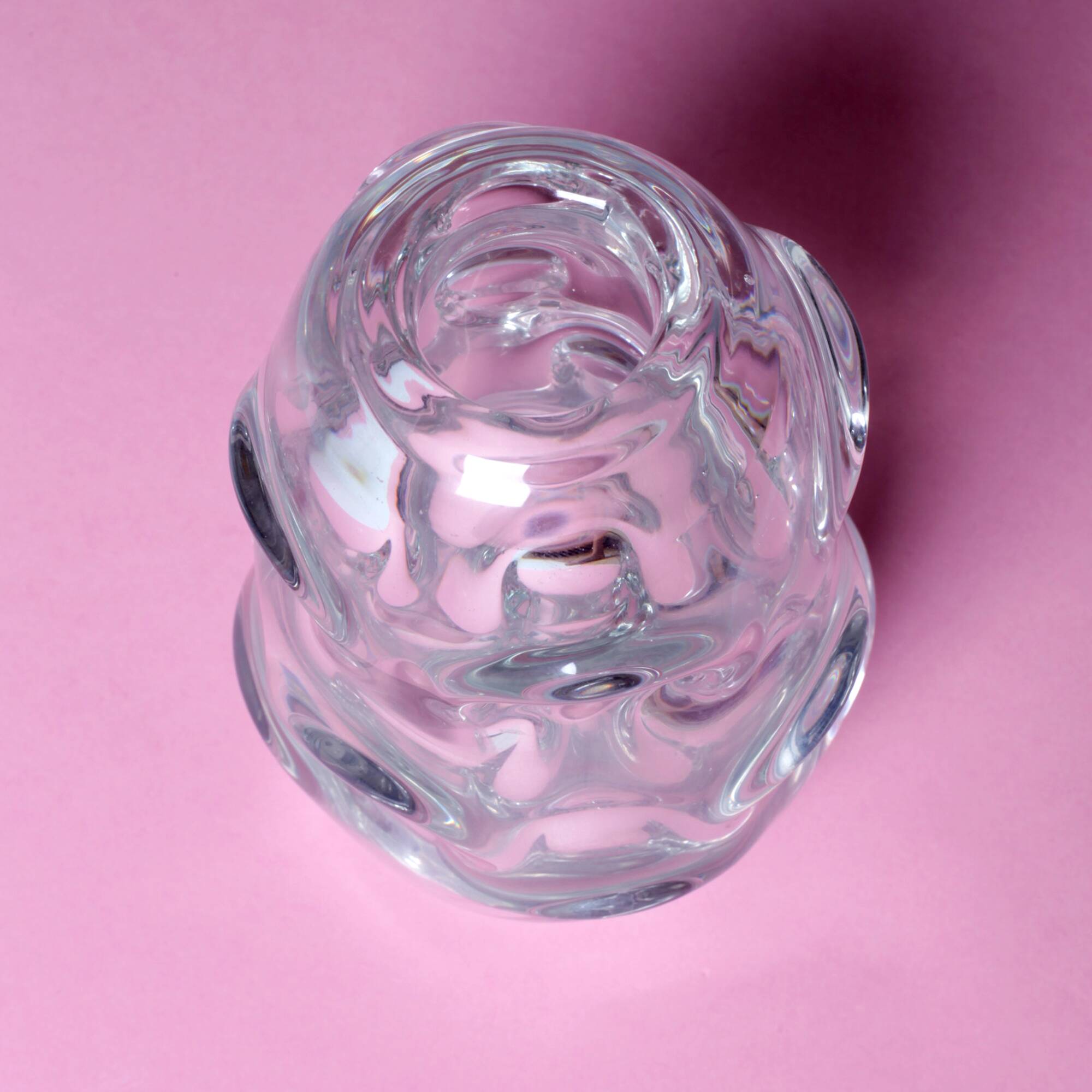 Vase en cristal / Börne Augustsson / Åseda glasbruk / Suède / années 1940