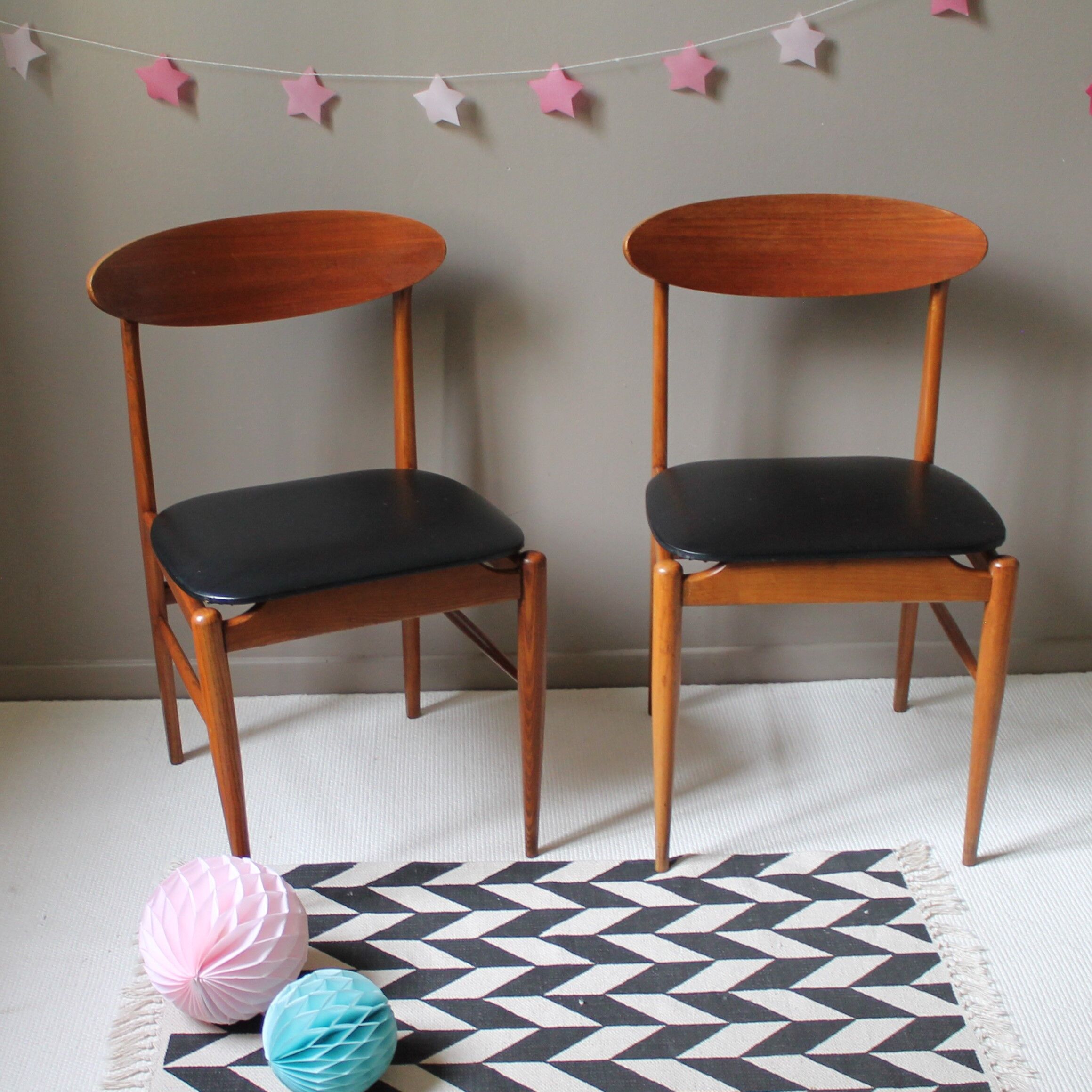 Lot de 2 chaises de style scandinave
