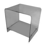 Smoked plexiglass side table from the 70s