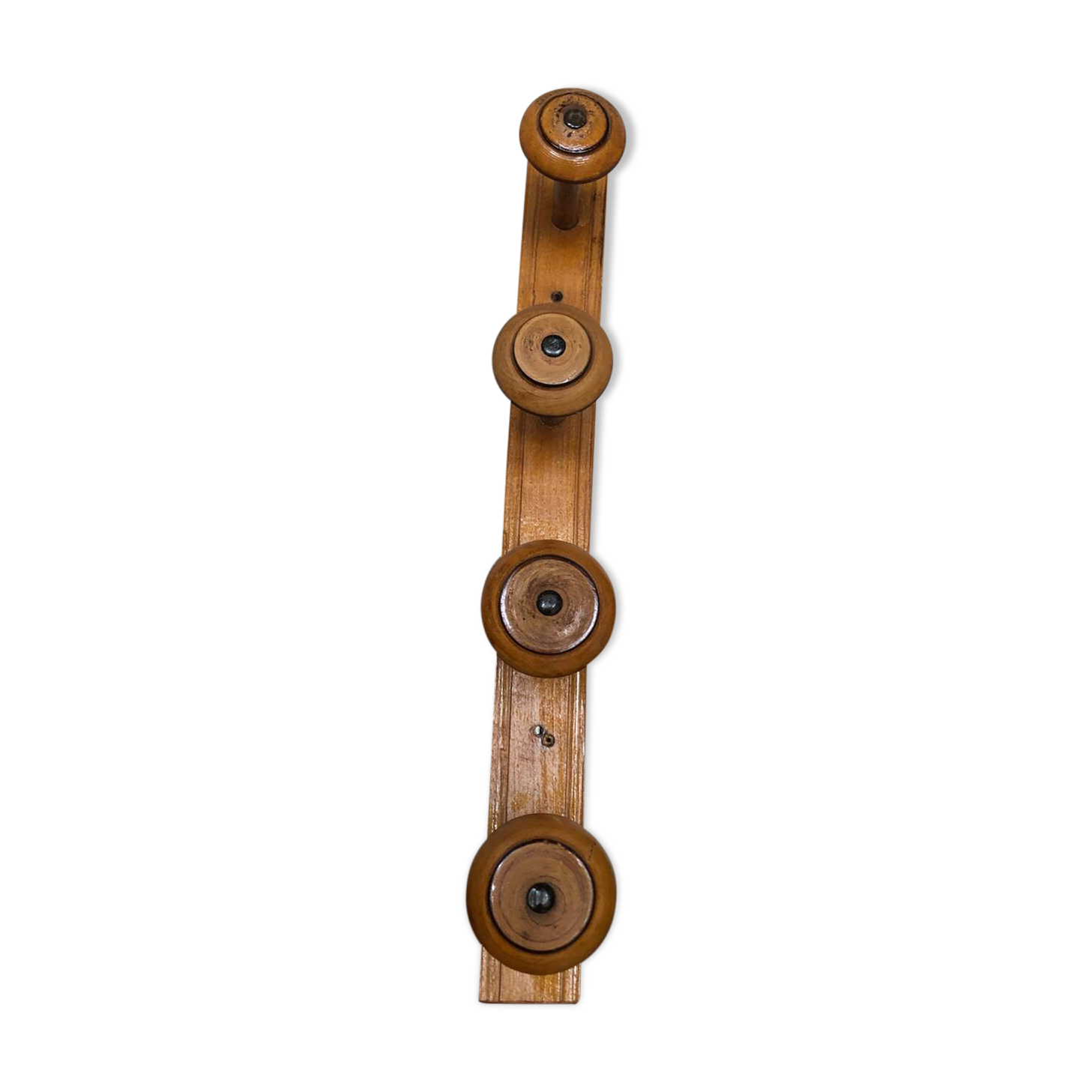 Old turned wooden coat hook