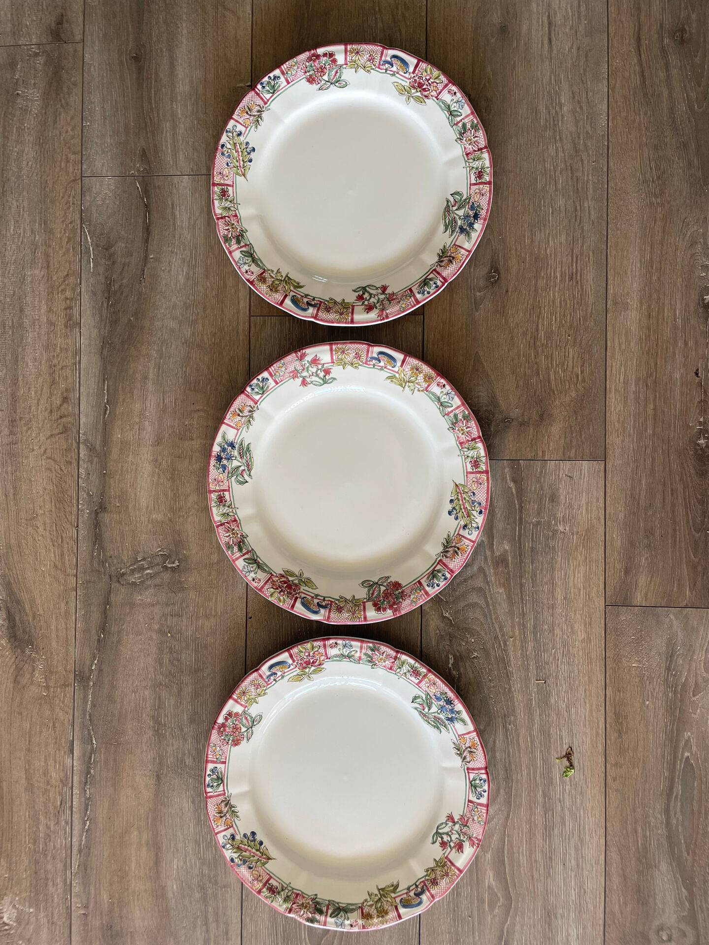 Set of 3 Gien plates
