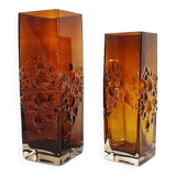 Pair of glass vases Italy 1970s