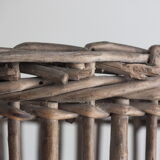 Wicker wastepaper basket