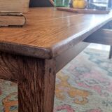 Large solid oak farmhouse table with two drawers 260 cm x 100 cm