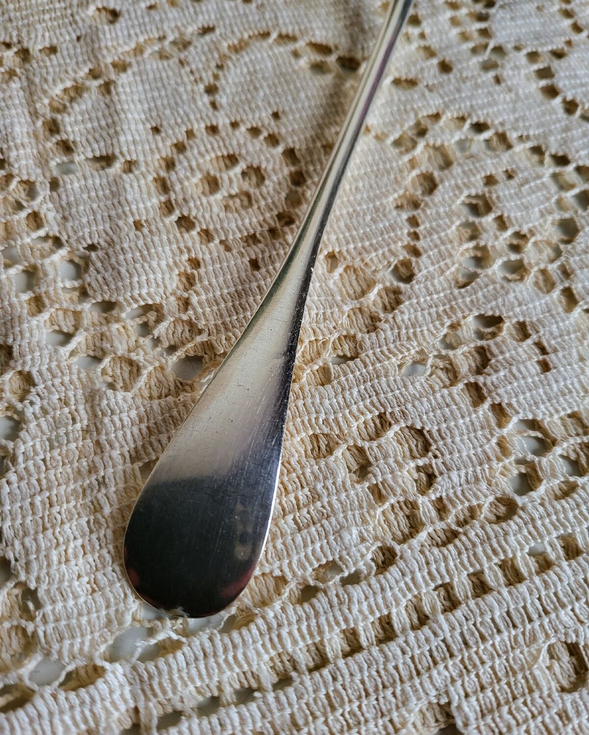 Silver-plated sugar spoon