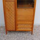 Armoire rotin vintage année 60