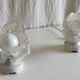 Art Deco style wall lights in porcelain and floral glass paste - 30s