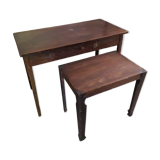 Bureau + tabouret bois