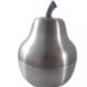 Vintage pear ice bucket in brushed aluminum 60s 70s italy
