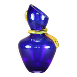 Vintage cobalt blue vase, Chribska blue glass, made in Czech Republic, art of glass,cobalt blue
