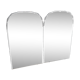 Large bevelled mirrors 72x121cm