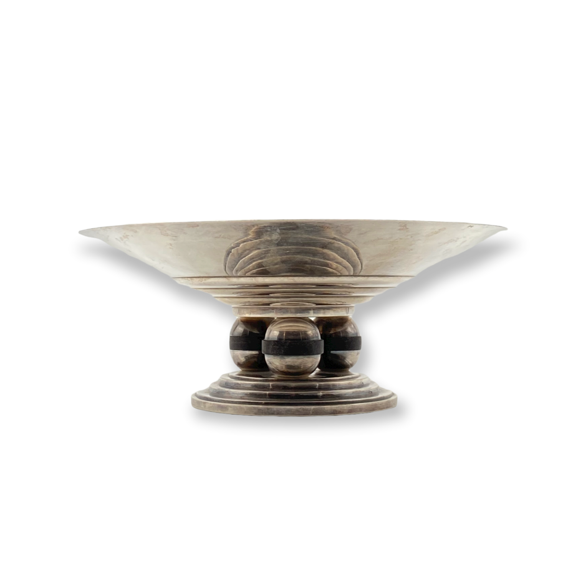 Centre de table argenté Art déco, France années 1930