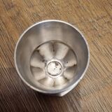 Solid silver egg cup with Lion hallmark.