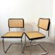 Pair of Marcel Breuer Cesca chairs made in Italy.