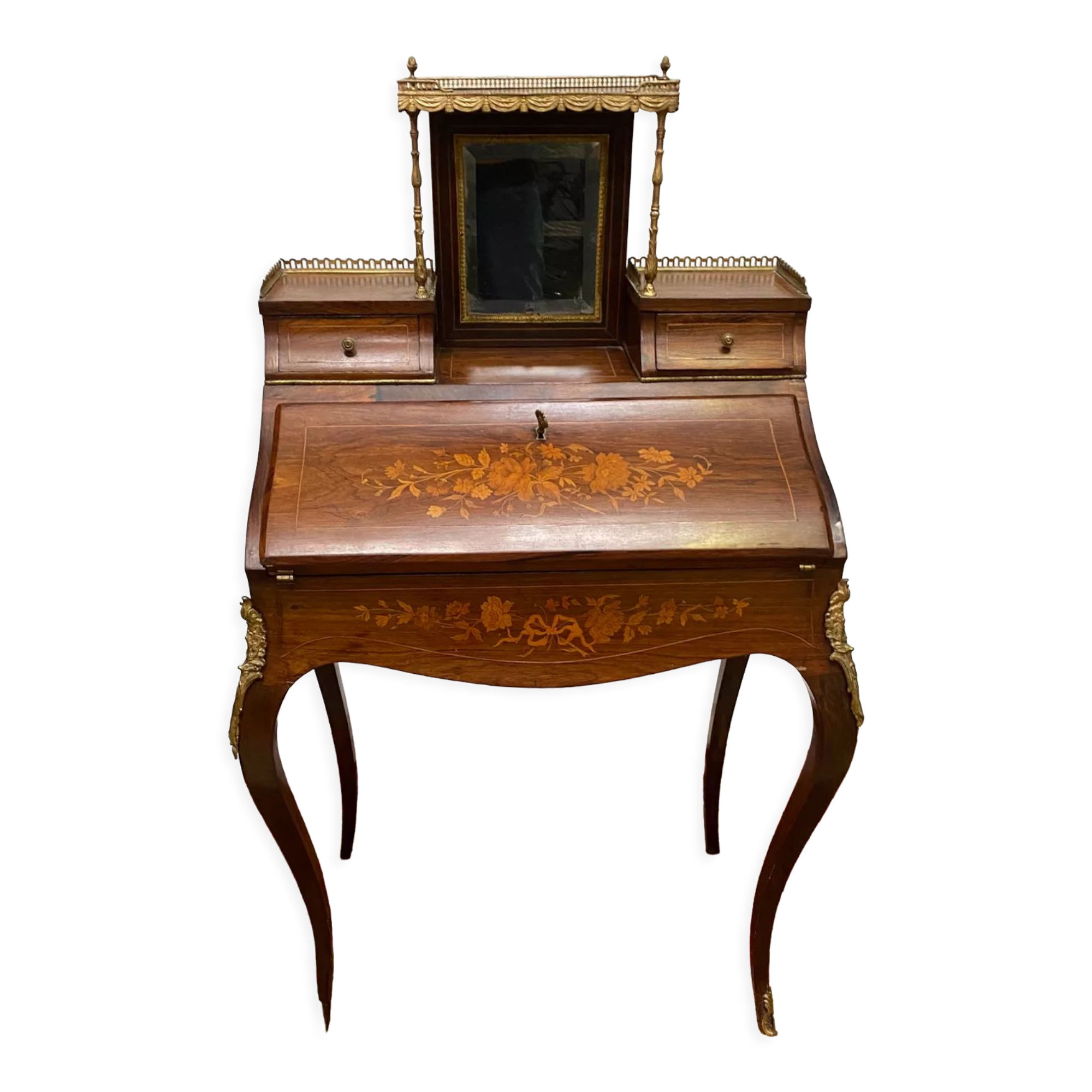Wriitng desk laiding Louis XV style with secret compartment