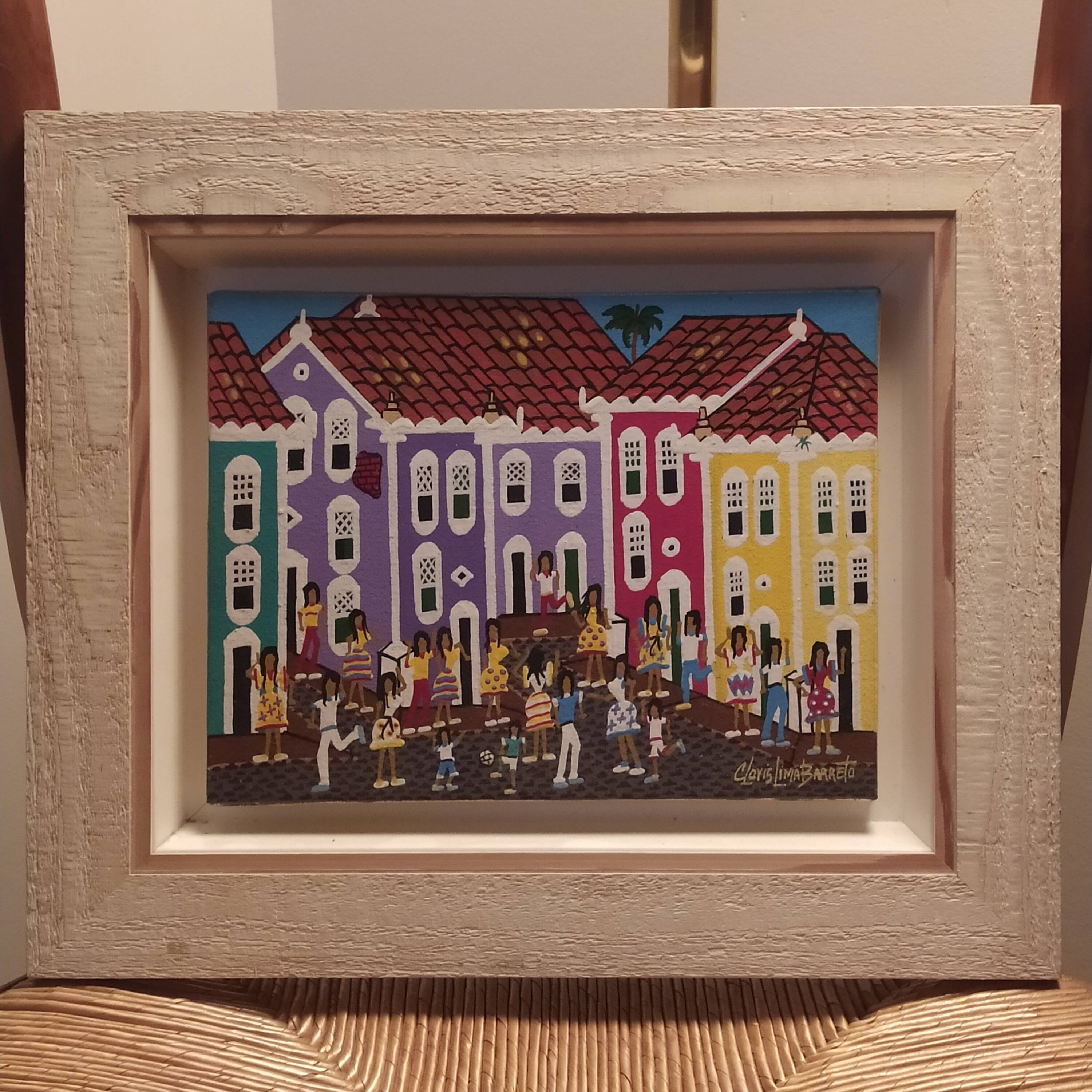 Oil on canvas Brazilian art signed Clovis Lima Barreto