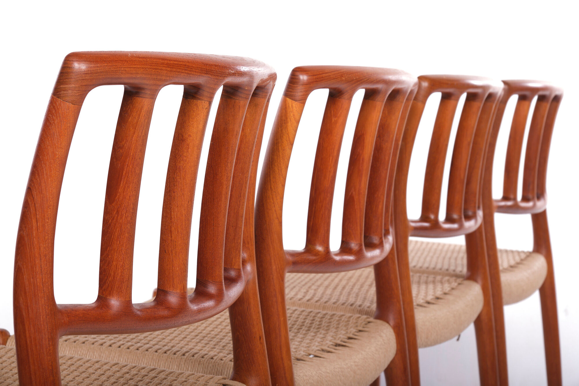 Quatre chaises de Niels Otto Möller en corde