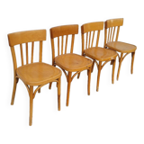 Set of 4 vintage restaurant bistro chairs - 1950s