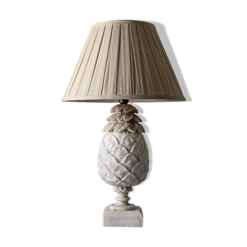 Lampe de table en albâtre sculptée à la main, Art Déco, France, Paris, années 1930