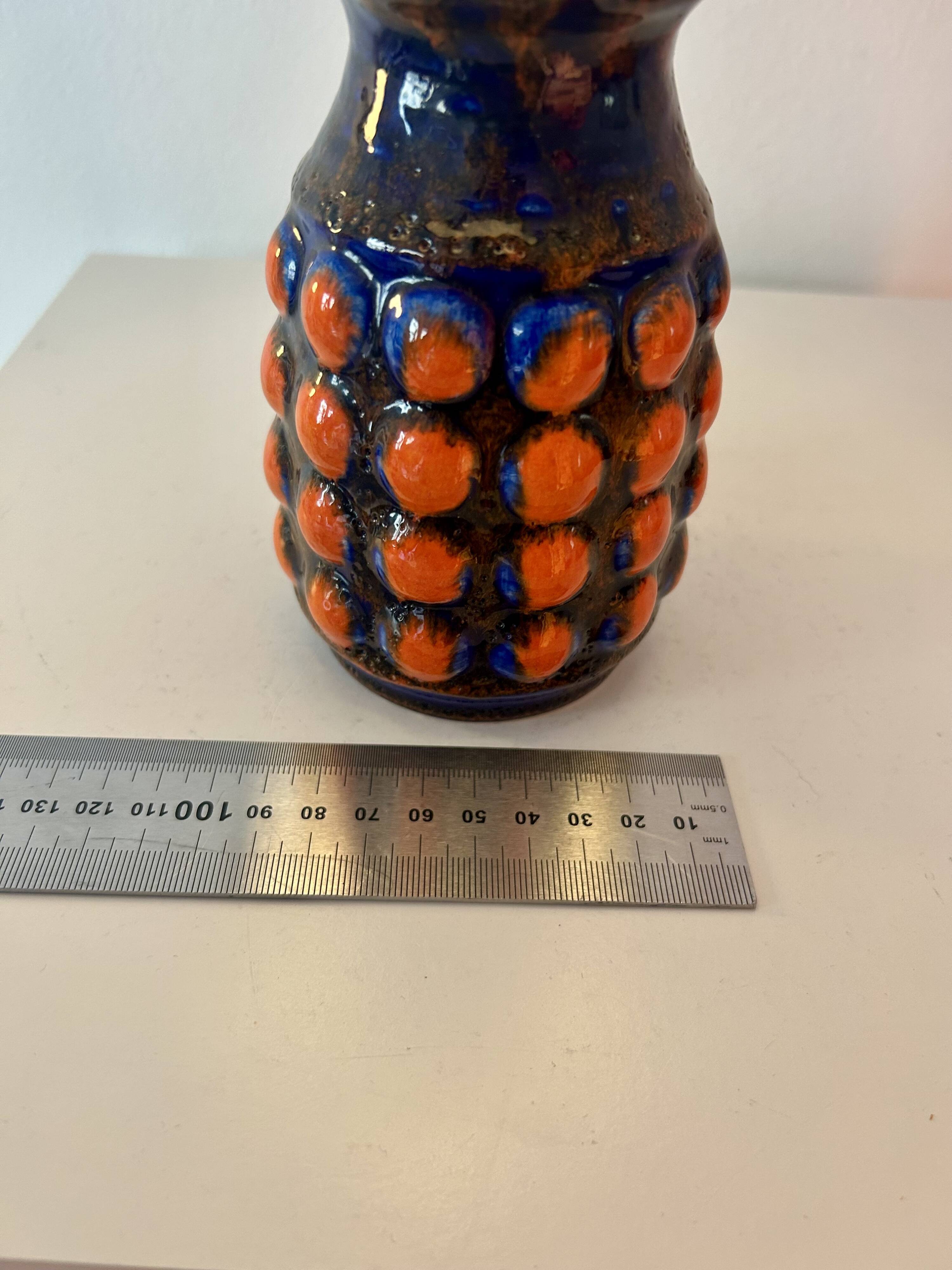 Upcycled table lamp from West Germany, Pop-Art vase by Bay Keramik