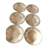 Antique opaque porcelain plates from gien "venice"