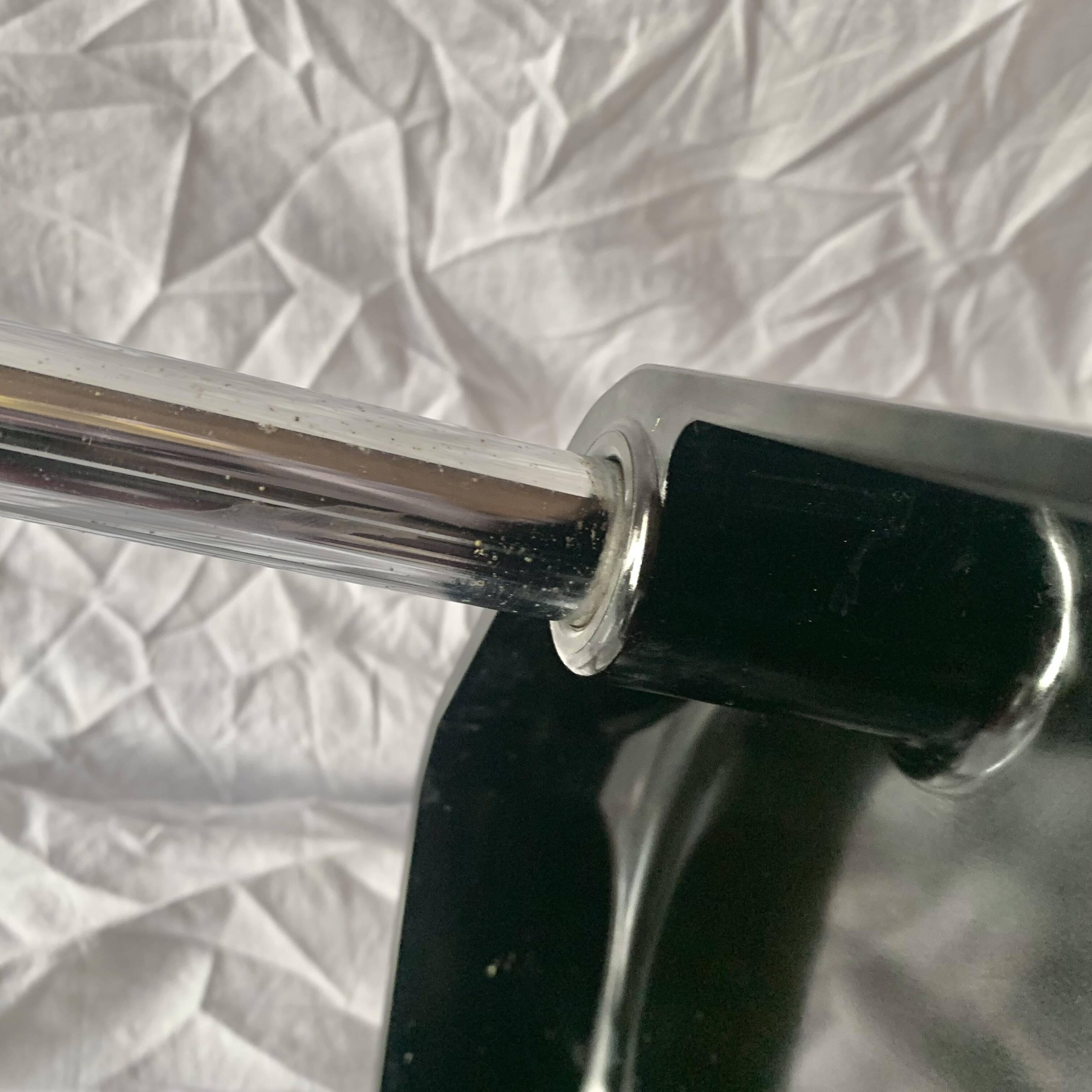 Vintage stool in black Bakelite and chrome metal Supra Luxe