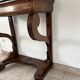 Console d'époque Louis-Philippe, placage d'acajou et marbre