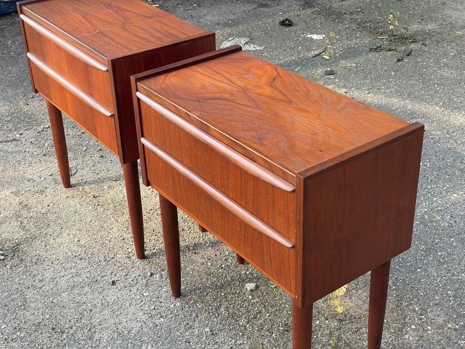 Vintage Danish teak bedside tables, 1964, set of 2