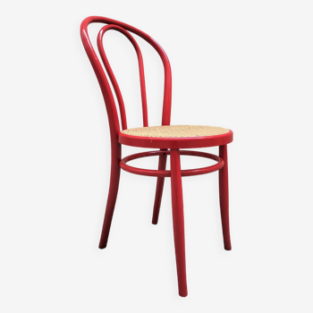 Chaise de salle à manger rouge, 1980s