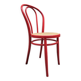 Chaise de salle à manger rouge, années 1980