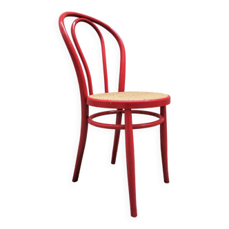 Chaise de salle à manger rouge, 1980s