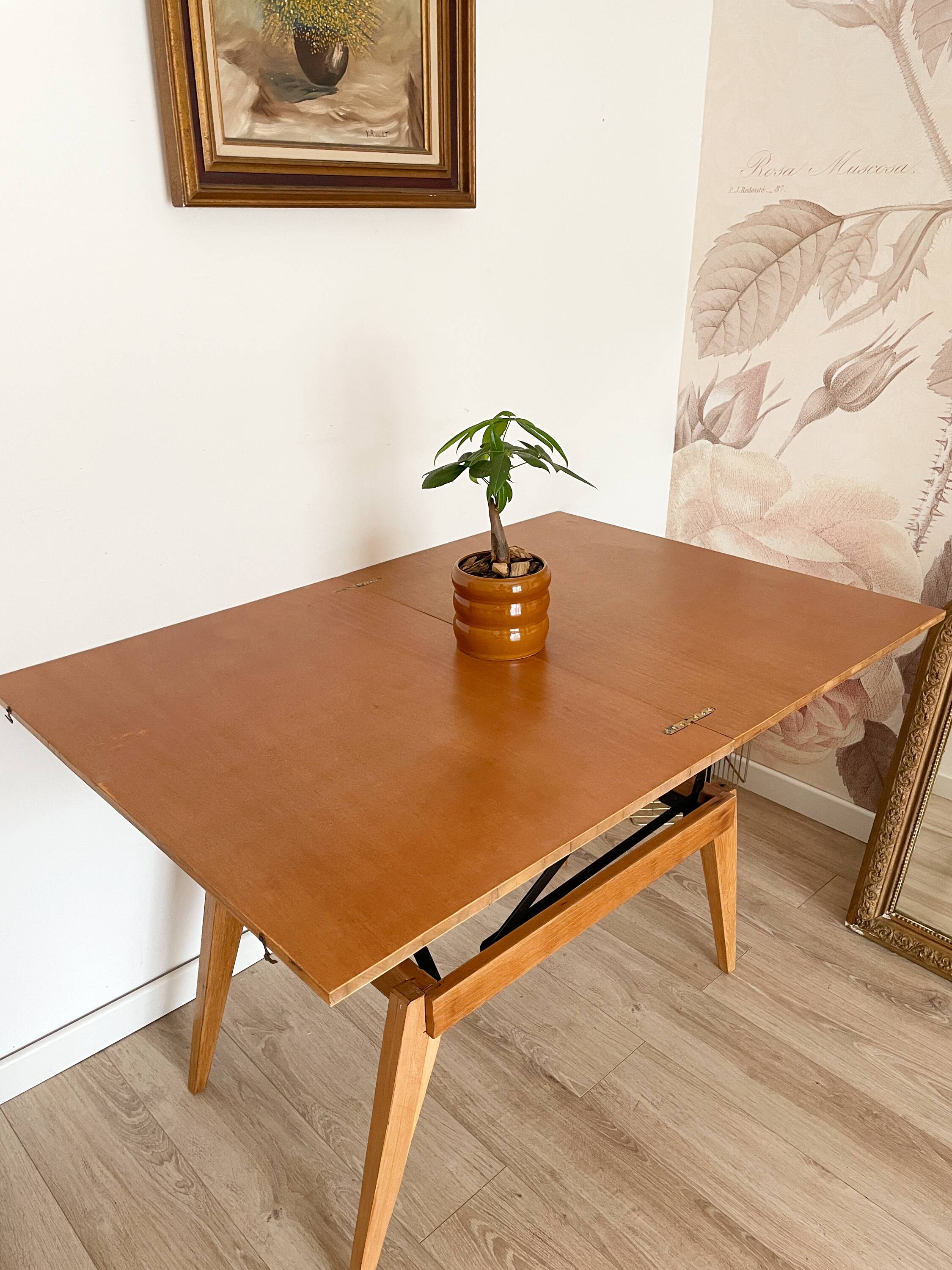 Coffee table with "Magic Revelation" system by Albert Ducrot - 1953
