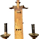 Pair of gilded metal sconces