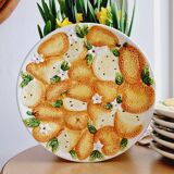 6 orange slip plates