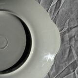 Old pie dish with 2 handles, golden wheat patterns, D28.