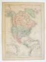 Old map of America from the North of 1862