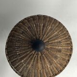 Art deco rattan wicker mushroom table lamp, ca 1930s