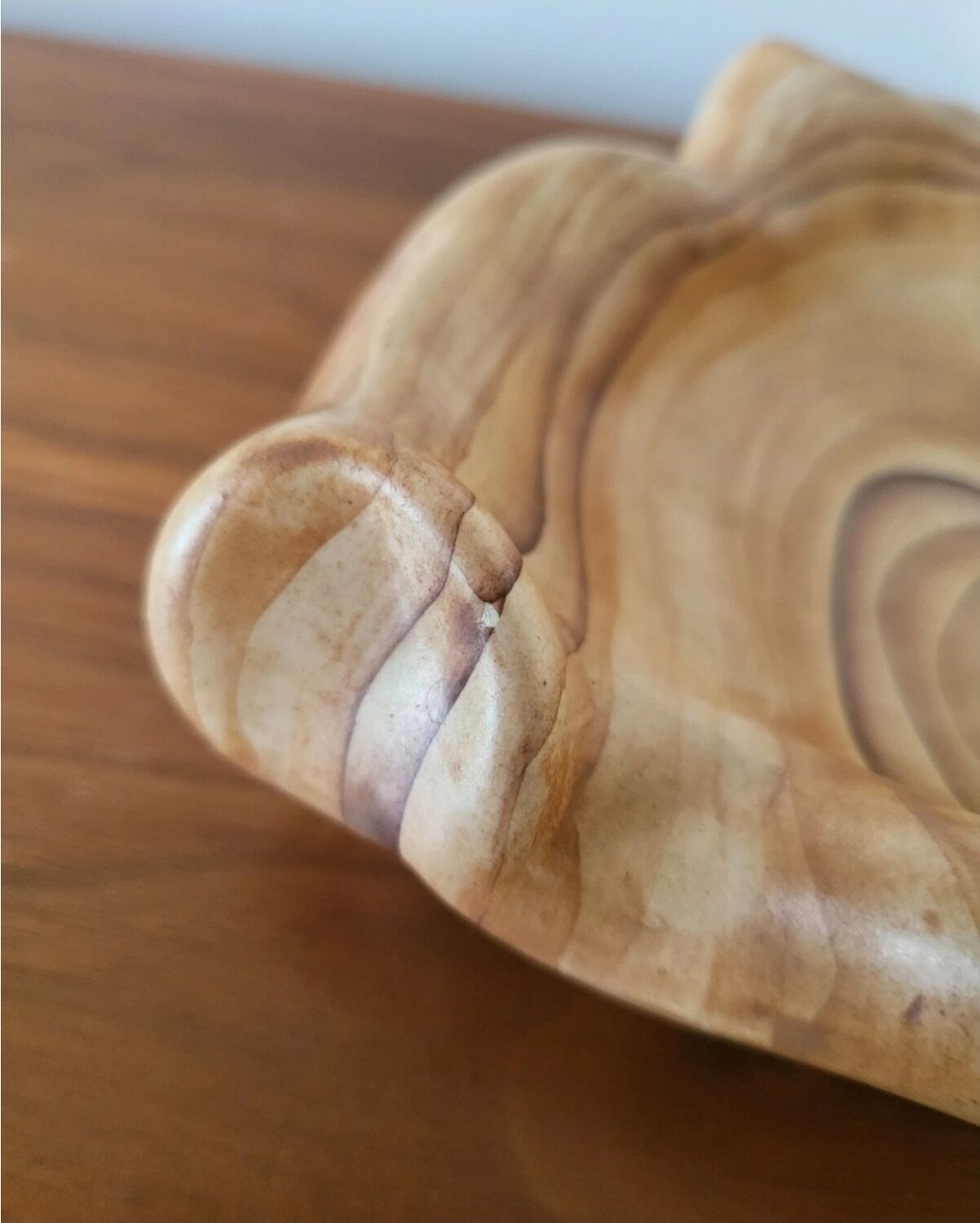 Ceramic pocket tray imitation wood Vallauris