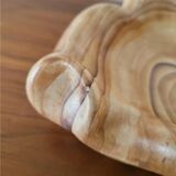 Ceramic pocket tray imitation wood Vallauris