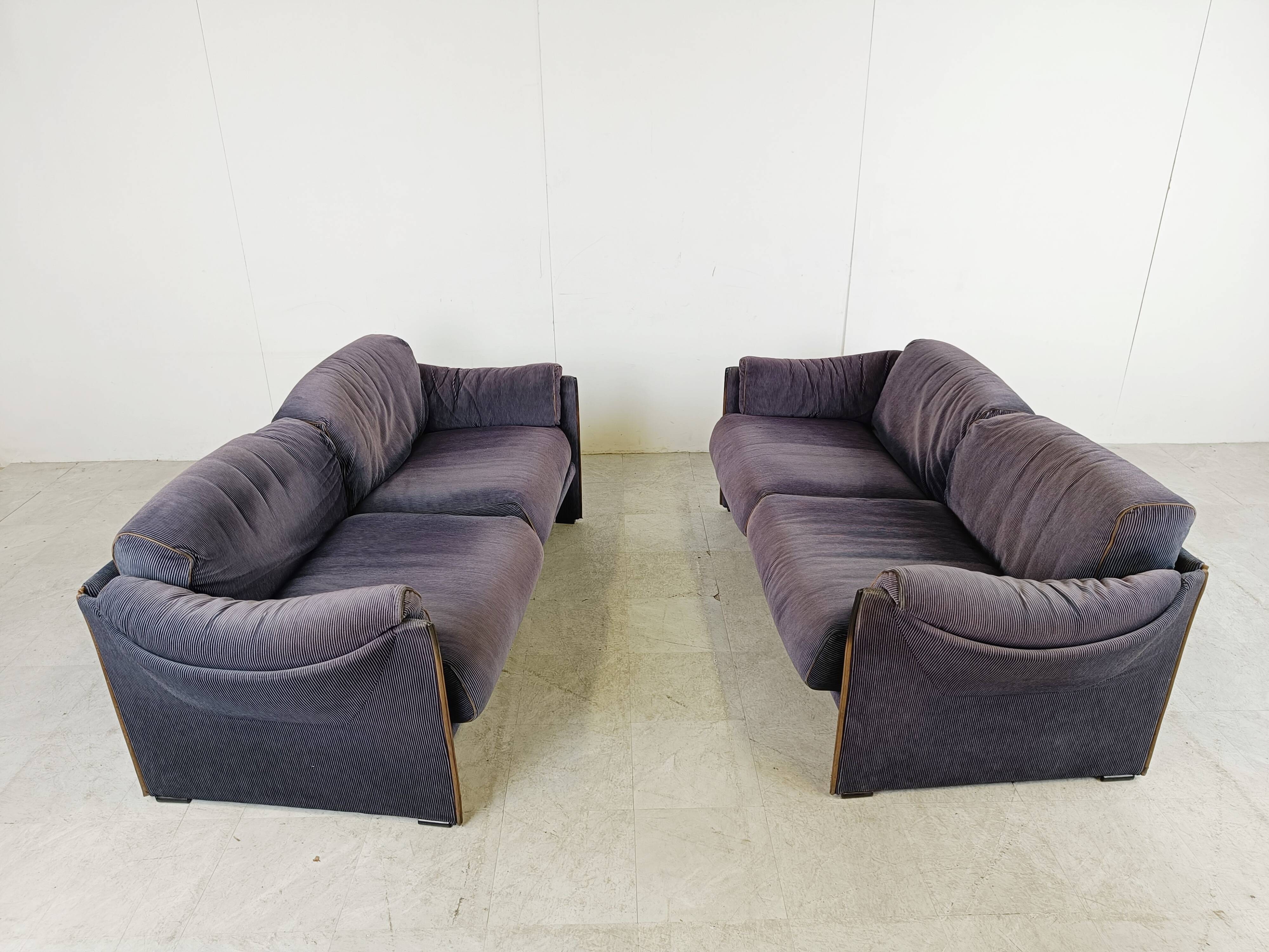 Pair of DUC sofas by Mario Bellini for Cassina, 1970s