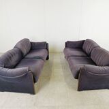Pair of DUC sofas by Mario Bellini for Cassina, 1970s