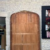 Miroir ancien Louis-Philippe 232,5/148cm  à fronton et perlé, mercure