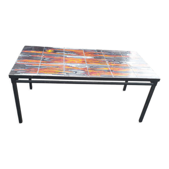 Glazed ceramic coffee table 50s