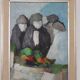 Original mid-century Swedish oil on panel – abstract by Stig Wernheden – vintage & framed – 74 × 54.5 cm (29.1" × 21.5")